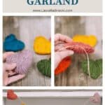 How to make a yarn-wrapped heart garland.