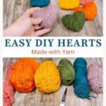 How to make yarn-wrapped hearts.