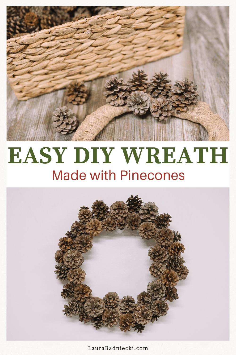 How to Make a Pinecone Wreath