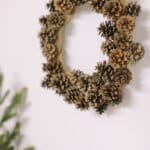 How to make a pinecone wreath.