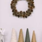 How to make a pinecone wreath.