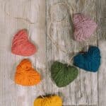 How to make a yarn-wrapped heart garland.
