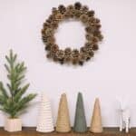 How to make a pinecone wreath.