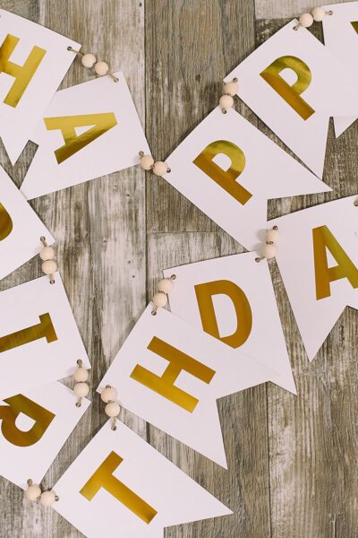 How to Make a DIY Happy Birthday Garland with Wooden Beads