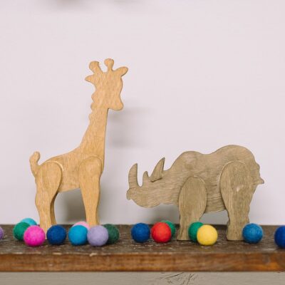 DIY Stained Wooden Animals