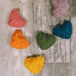 How to Make a Yarn Wrapped Heart Garland