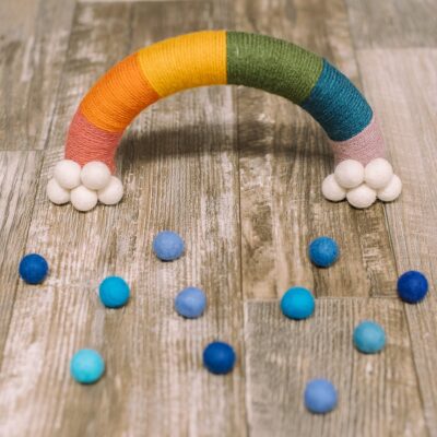 How to Make a Yarn Wrapped Rainbow