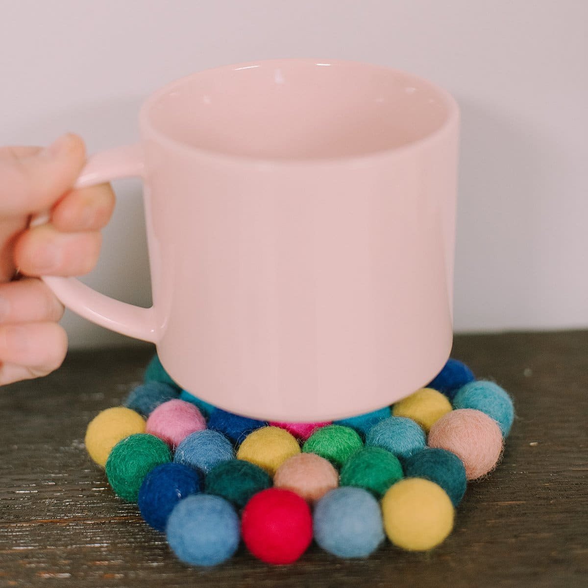 How to Make Felt Ball Coasters