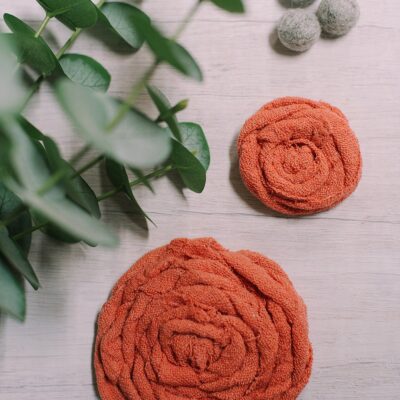 How to Make Fabric Rosettes from Shop Towels