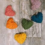 How to make a yarn-wrapped heart garland.