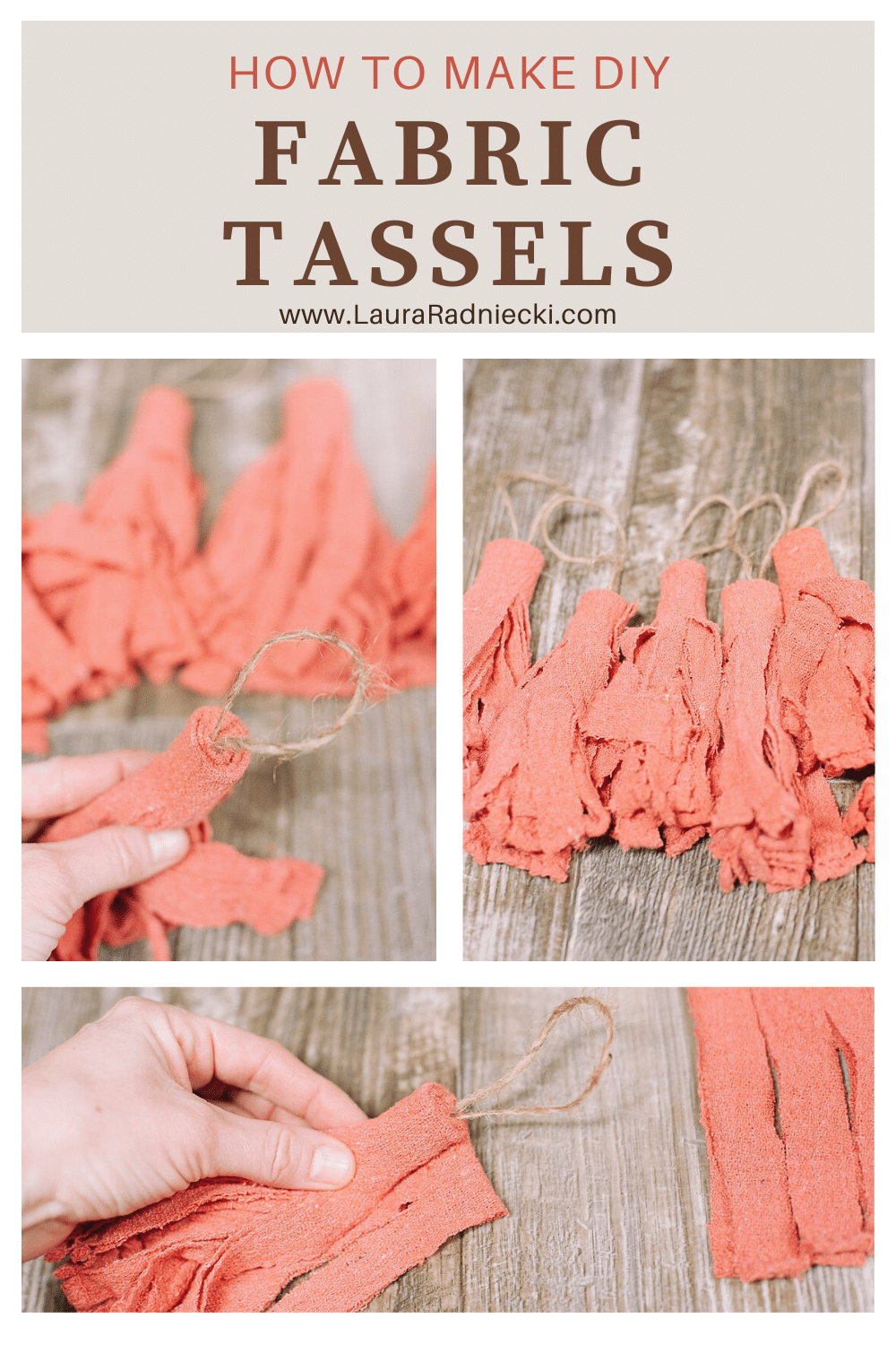 How to Make DIY Fabric Tassels with Shop Towels from the Dollar Tree