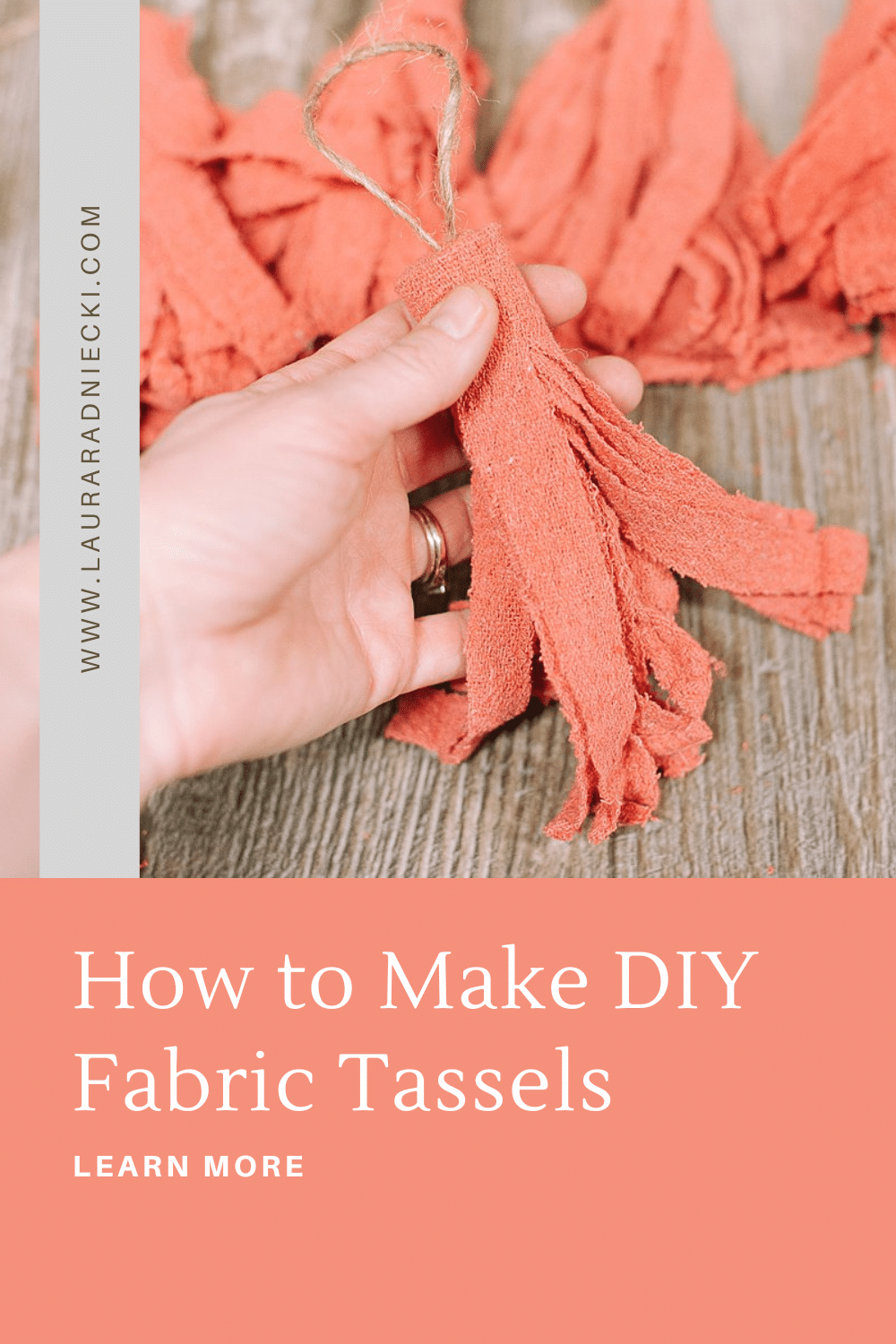 How to Make DIY Fabric Tassels with Shop Towels from the Dollar Tree