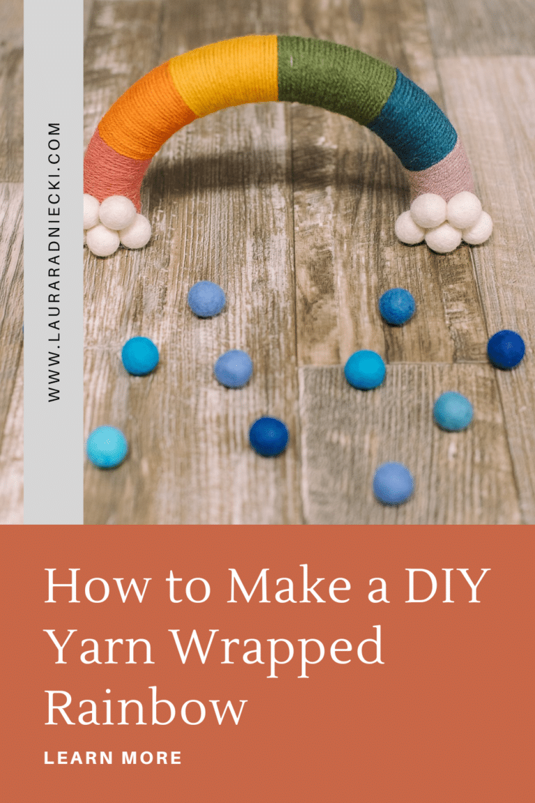 How to Make a Yarn Wrapped Rainbow