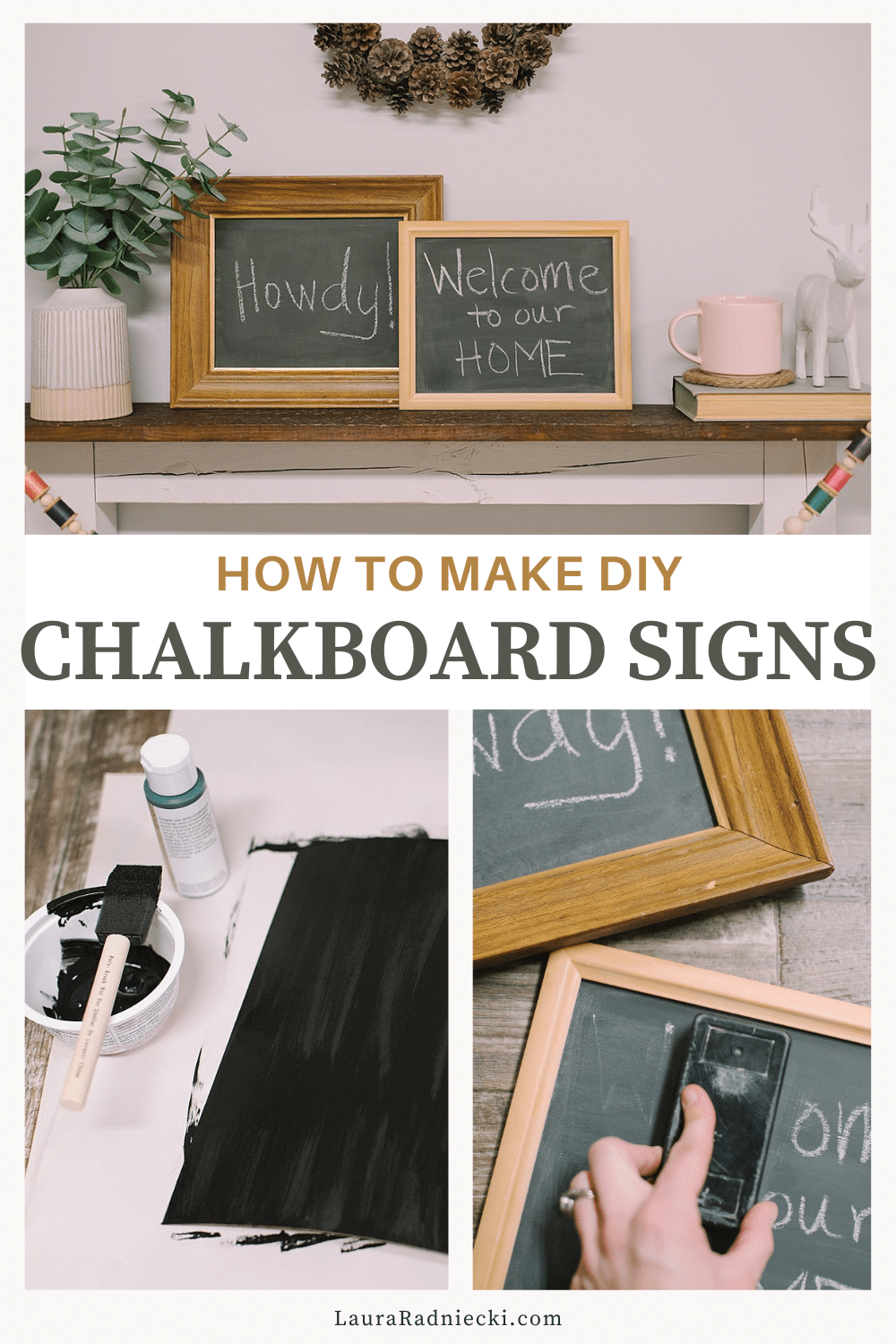 How To Refinish An Old Picture Frame And Turn It Into A Fun Chalkboard -  Do-It-Yourself Fun Ideas