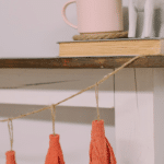 How to Make a Fabric Tassel Garland using Shop Towels from the Dollar Tree