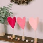 How to make felt heart trees for Valentine's Day.