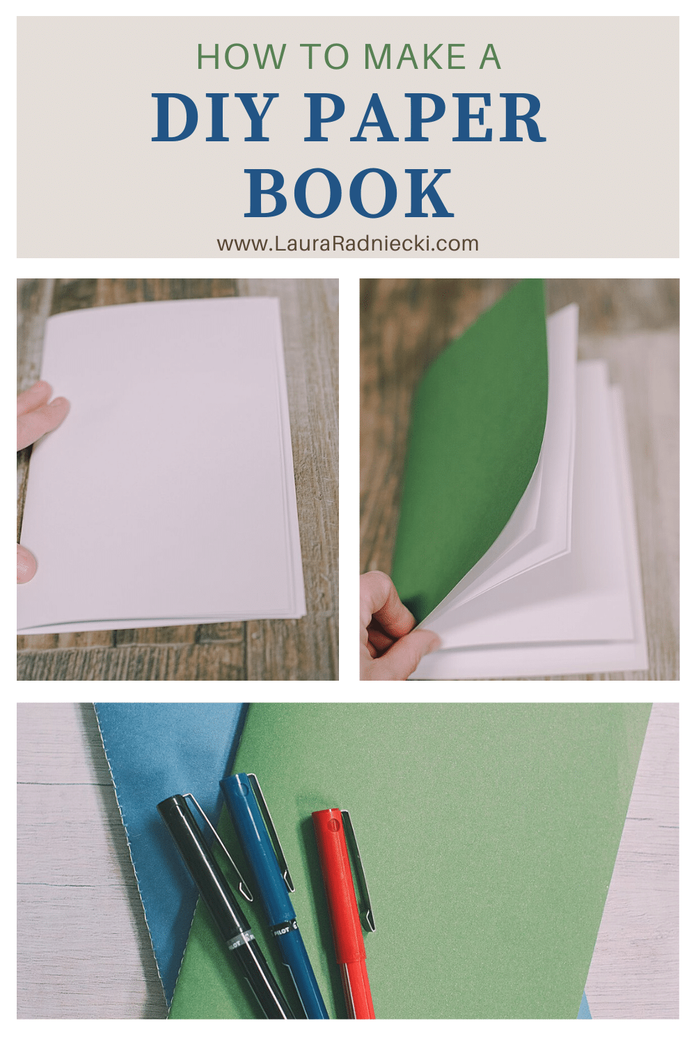 How to Make a DIY Paper Book with Cardstock Cover