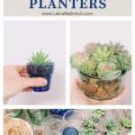 How to make DIY faux succulent planters.
