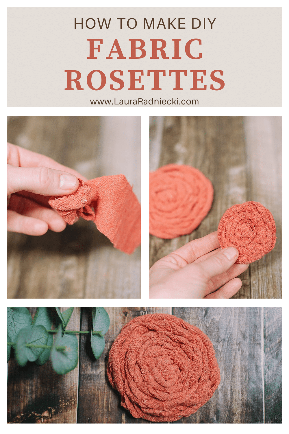 DIY Fabric Rosette How to Make Fabric Rosettes