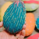 Learn how to make felt Easter eggs with a blanket stitch edge and embroidery detail.