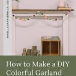How to make a colorful garland with wood beads and thread spools.