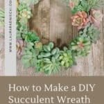 Learn how to make a succulent wreath for your home using fake succulent plants.