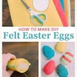 Learn how to make felt Easter eggs with a blanket stitch edge and embroidery detail.