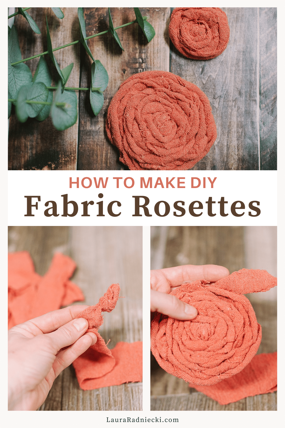 DIY Fabric Rosette How to Make Fabric Rosettes