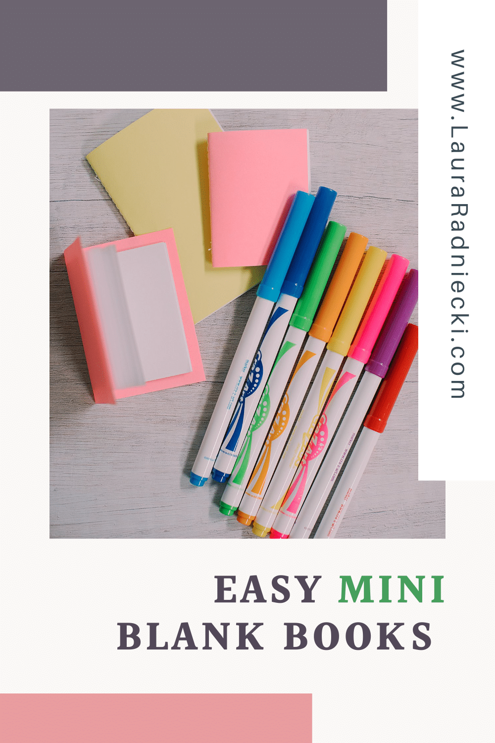 mini blank books made with white printer paper