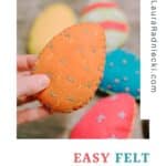 Learn how to make felt Easter eggs with a blanket stitch edge and embroidery detail.