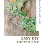 Learn how to make a succulent wreath for your home using fake succulent plants.
