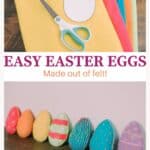 Learn how to make felt Easter eggs with a blanket stitch edge and embroidery detail.