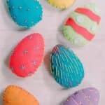 Learn how to make felt Easter eggs with a blanket stitch edge and embroidery detail.