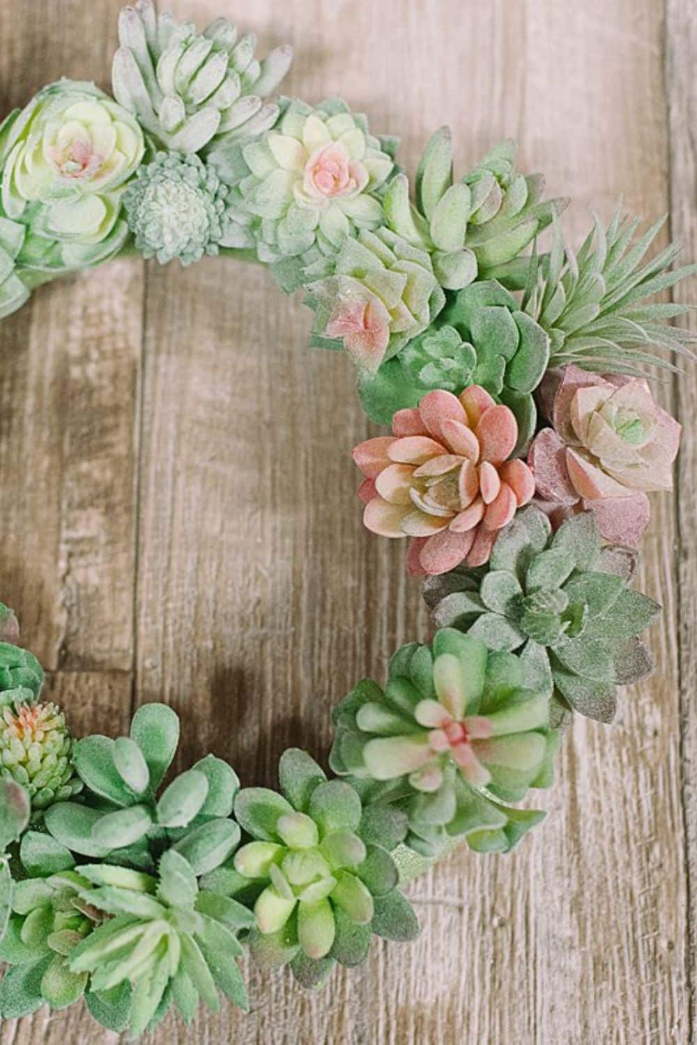 How to Make a Succulent Wreath with Faux Succulent Plants - Laura Radniecki