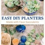 How to make DIY faux succulent planters.