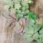 Learn how to make a succulent wreath with fake succulent plants.