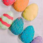 Learn how to make felt Easter eggs with a blanket stitch edge and embroidery detail.