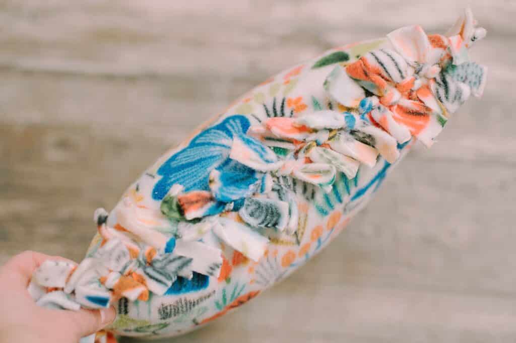 How to Make a Fleece Tie Pillowcase Easy No Sew Pillowcase