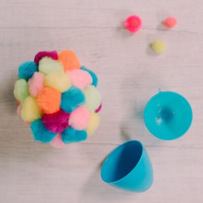 How to Make Pompom-Covered Easter Eggs
