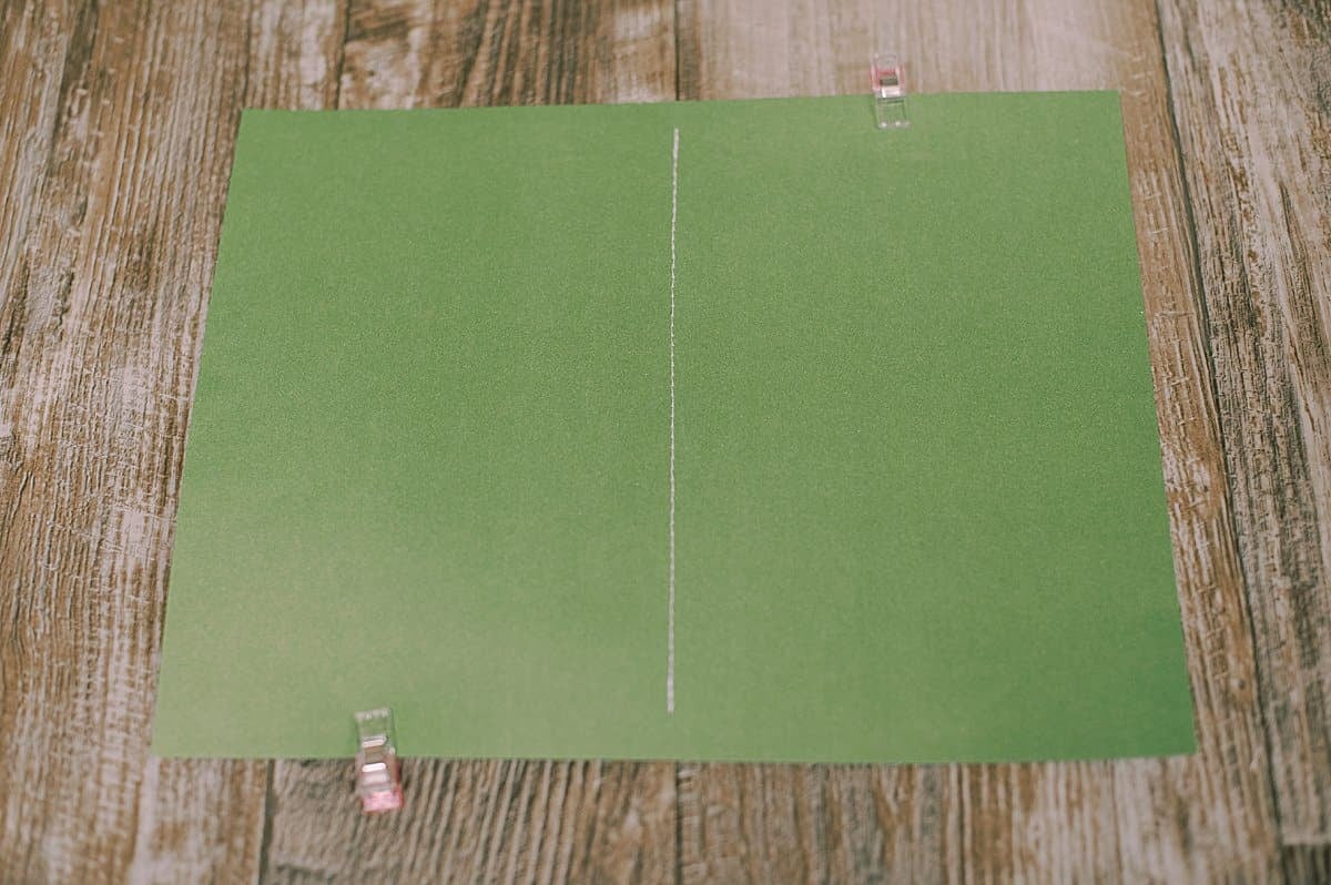 The middle seam of a DIY book sewing with a sewing machine.