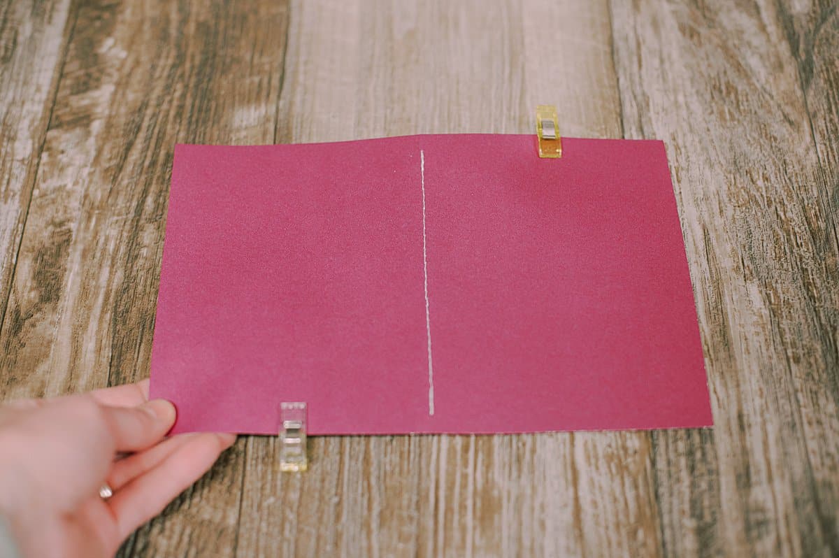 diy book with paper sewn together