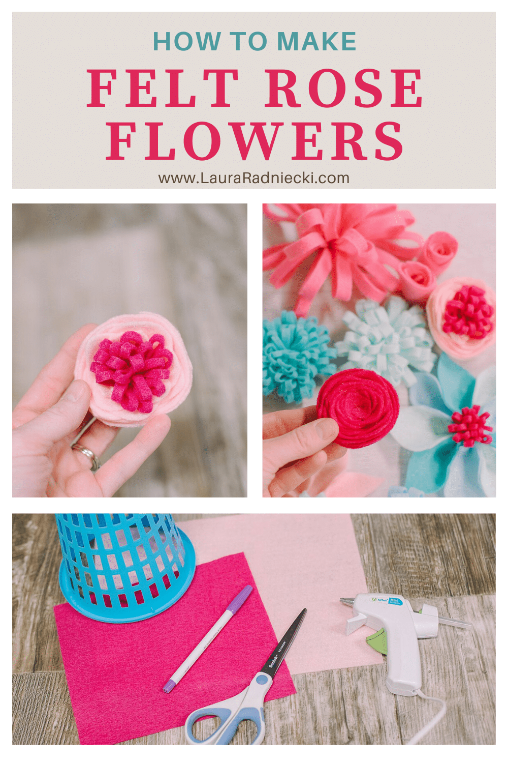 How to Make Felt Rose Flowers