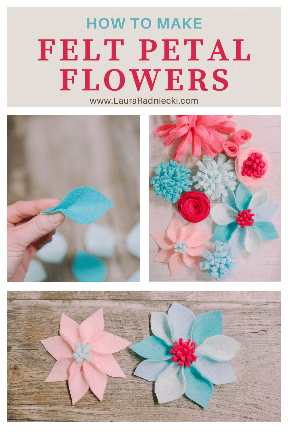 How to Make Felt Flowers - Petal Flowers