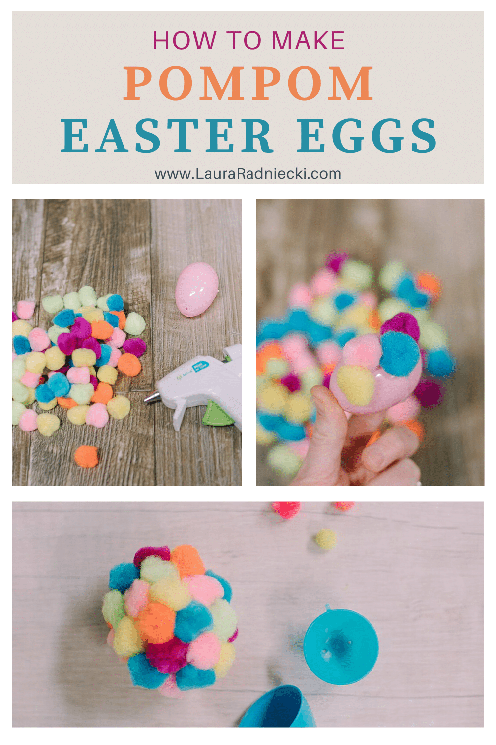 How to Make Pompom-Covered Easter Eggs