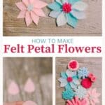 How to make felt petal flowers for spring.