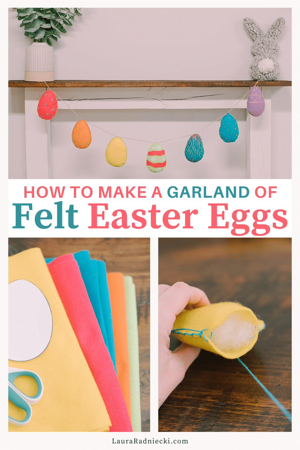 How to Make a Felt Easter Egg Garland