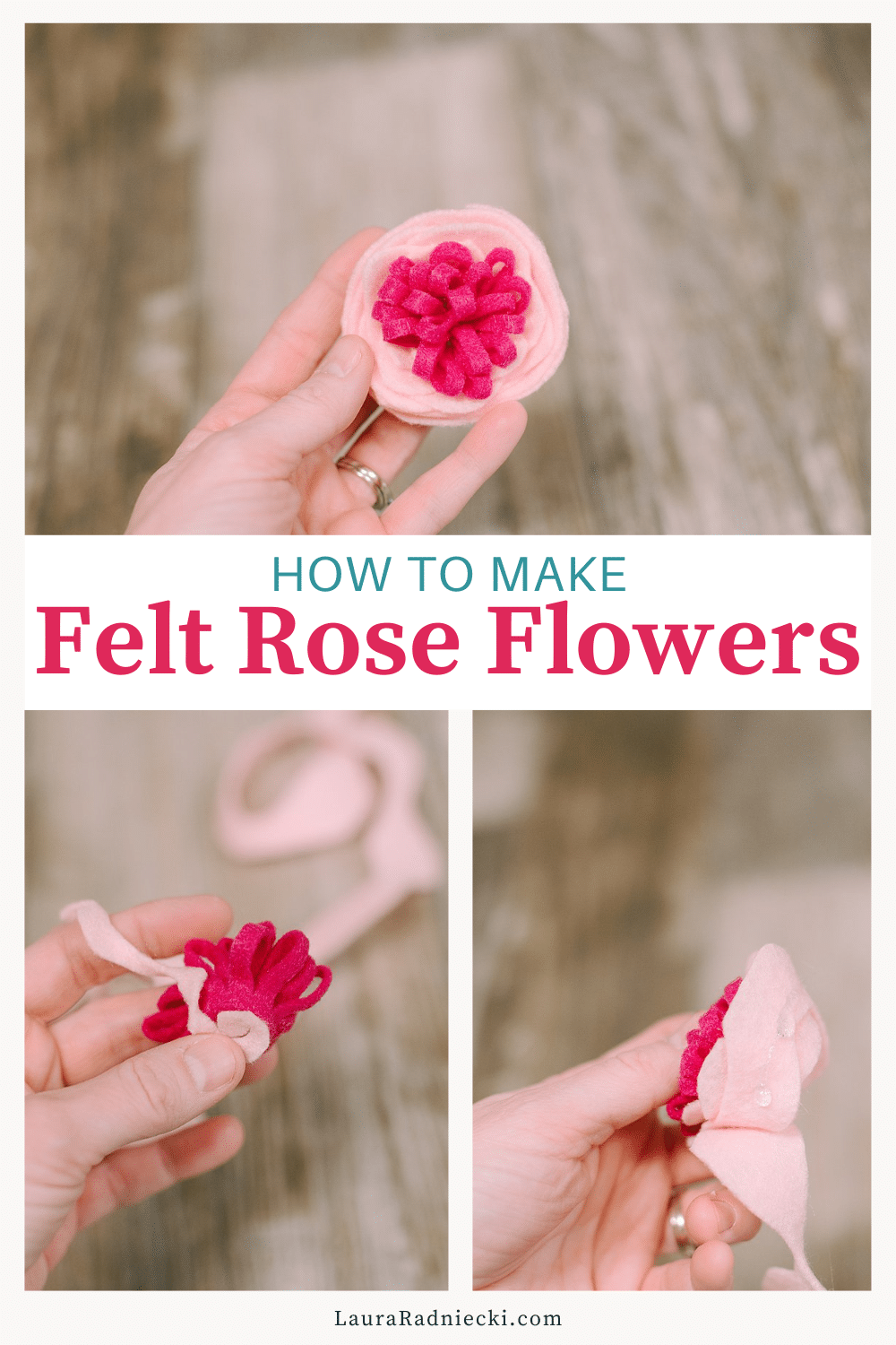 How to Make Felt Rose Flowers