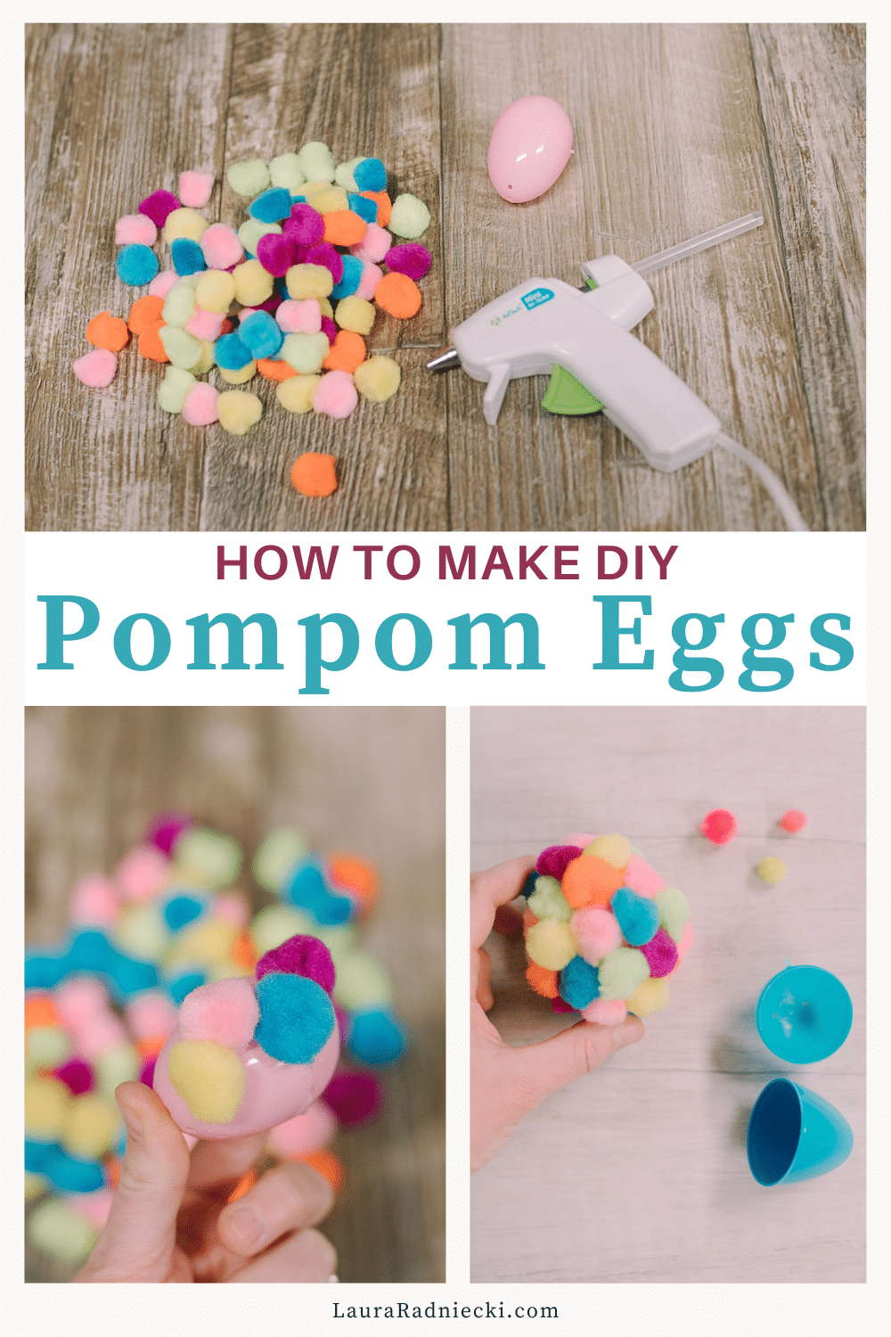 How to Make Pompom-Covered Easter Eggs