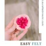 How to make a felt rose flower.