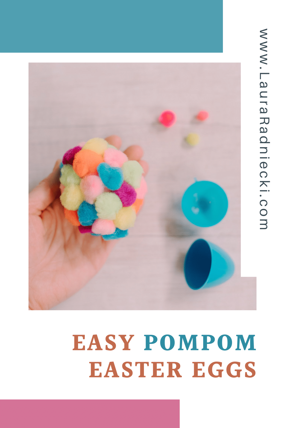 How to Make Pompom-Covered Easter Eggs